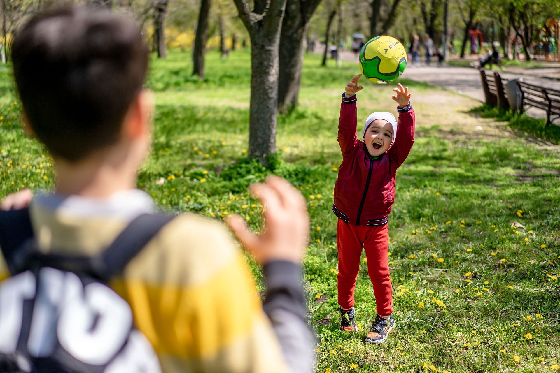 Kids playing in the park