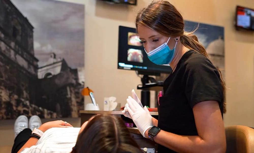 South Texas Ortho team member with patient