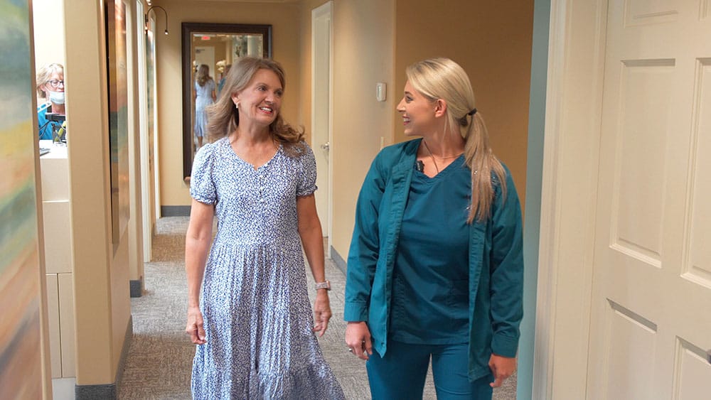 Walking with patient down the hall