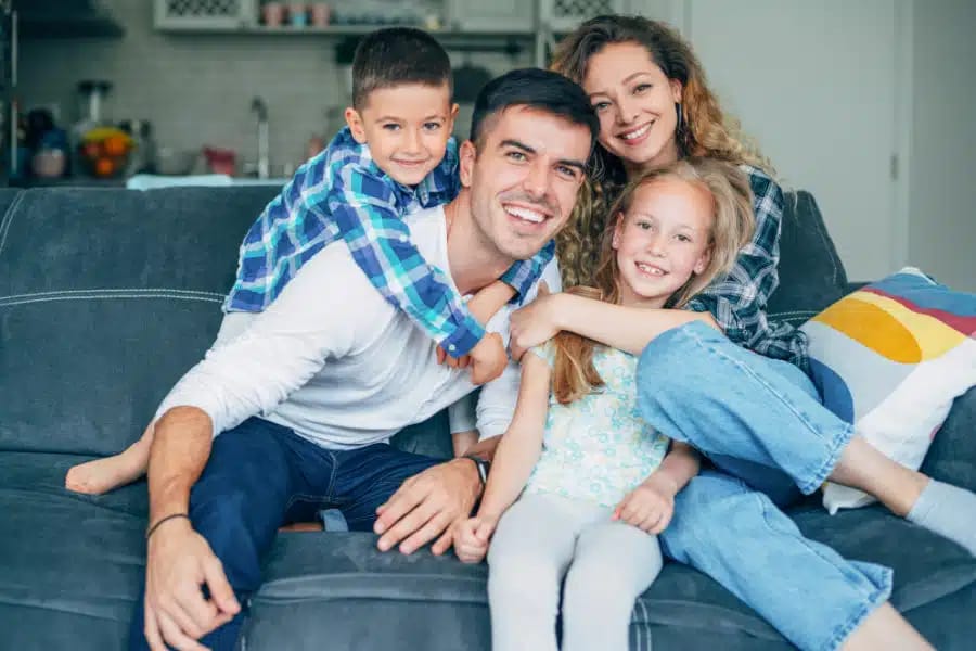 Happy caucasian family Happy caucasian family