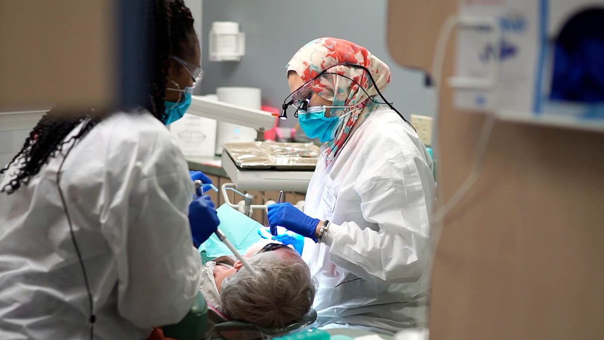 Dr. Kristi with a patient