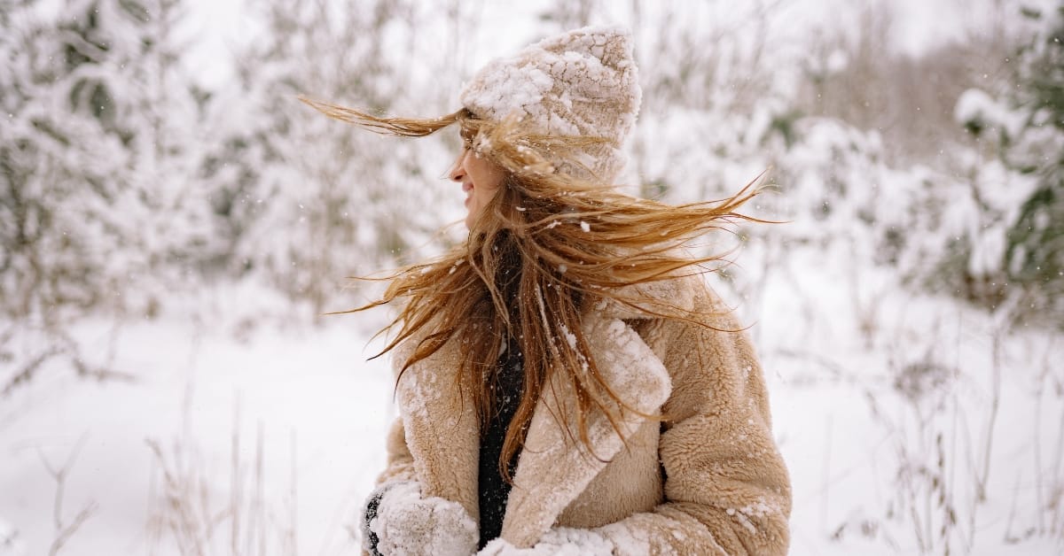 Pretty women enjoying the snow