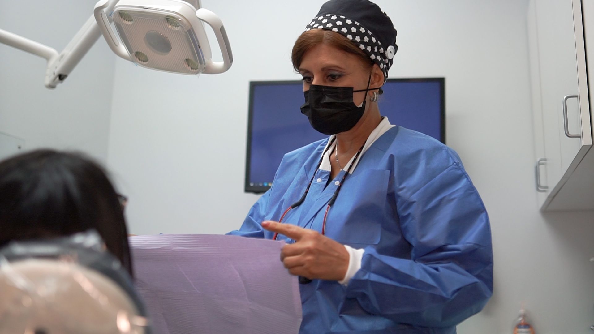 Towncare Nelly Fadel RDH with Patient