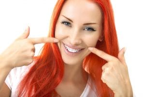 woman smiling