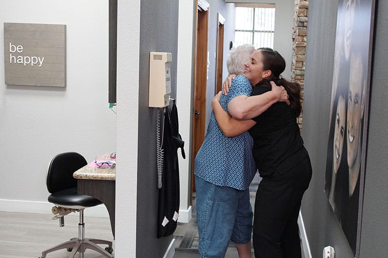 Lakeview Arooni Amanda hugging patient