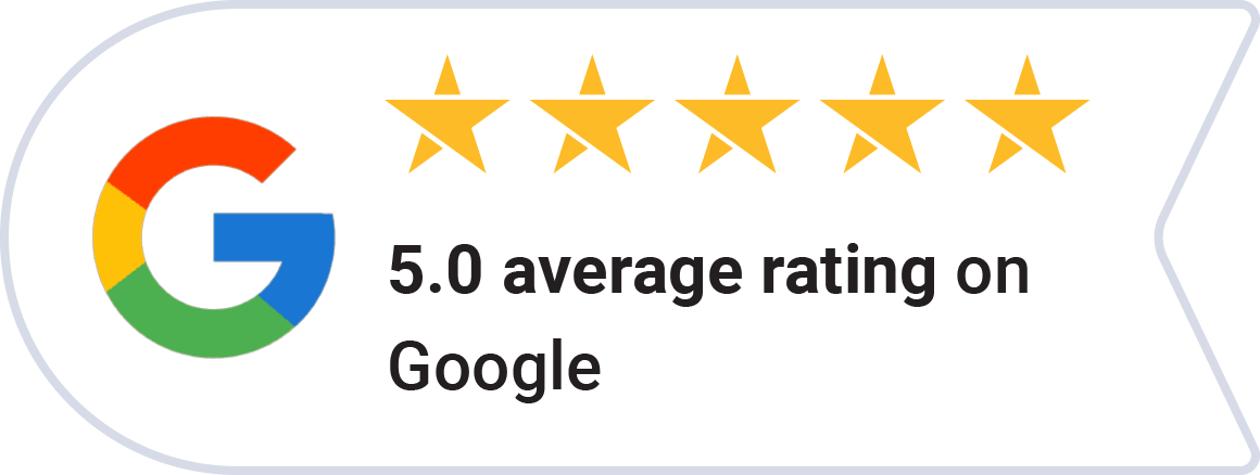 5.0 average rating on Google