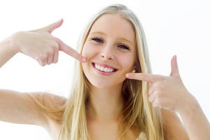 Blond Woman Smiling